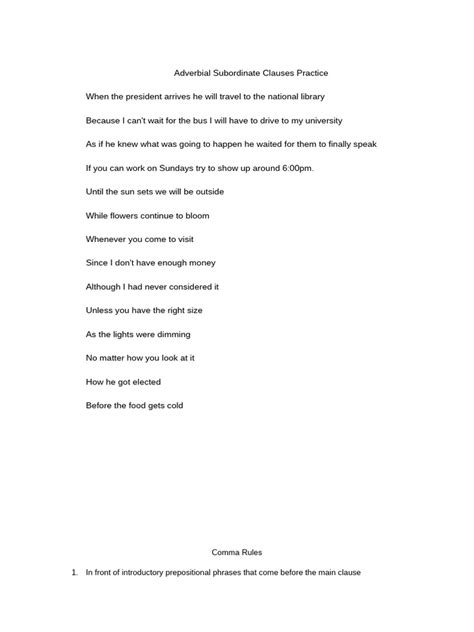 Image result for Comma Rules PDF