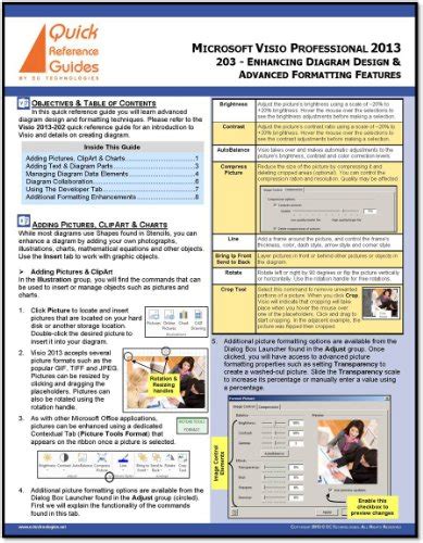 Buy Microsoft Visio 2013 Professional & Standard Quick Reference Guide ...