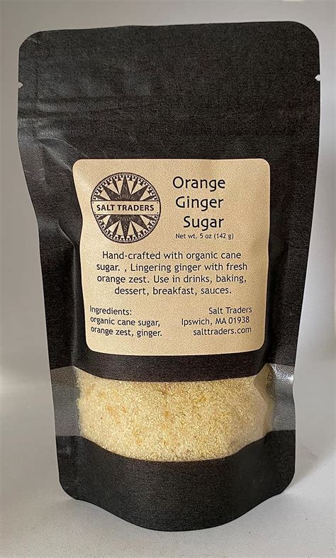 Buy Salt Traders Orange Ginger Flavored Cane Sugar - 5 oz Rice Paper ...