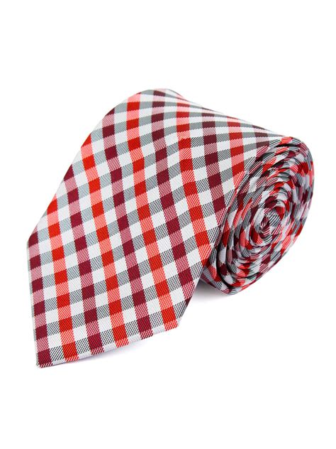 Buy The Harlequin Red Colored Microfiber Necktie For Men | Genuine ...