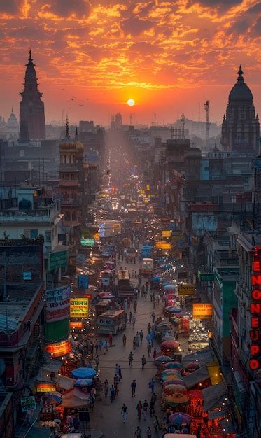 Crowded indian city | AI-generated image