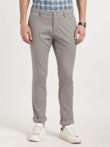 INDIAN TERRAIN Slim Fit Men Black Trousers - Buy INDIAN TERRAIN Slim ...