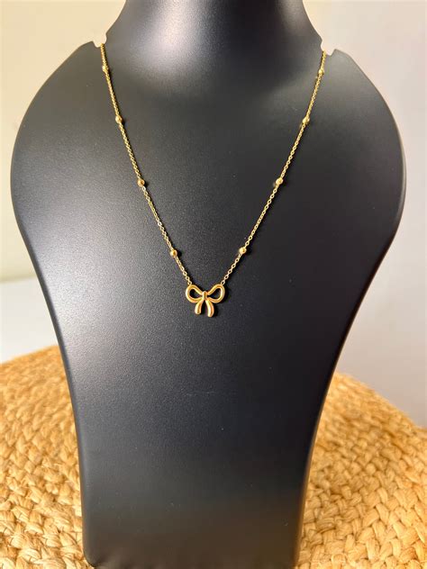 Forever Bow Chain - No Fade,No Rust – PearlsOnline