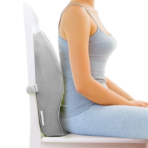Grin Health Back Support for Office Chair & Car, Memory Foam Orthopedic ...