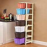 Kuber Industries 7-Layer & 57 Ltr Plastic Drawer Storage Organiser ...
