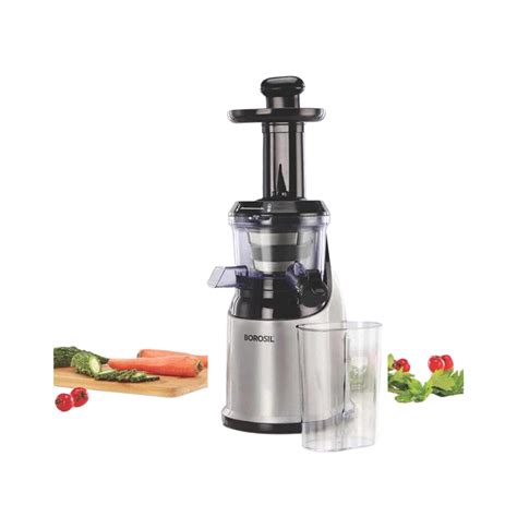 Borosil Health Pro 200-Watt Slow (Cold Press) Juicer, Black WB 13 ...