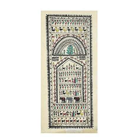 Tribes India PAINTING SAORA TASSAR SILK 20X8 A483 : Amazon.in: Home ...