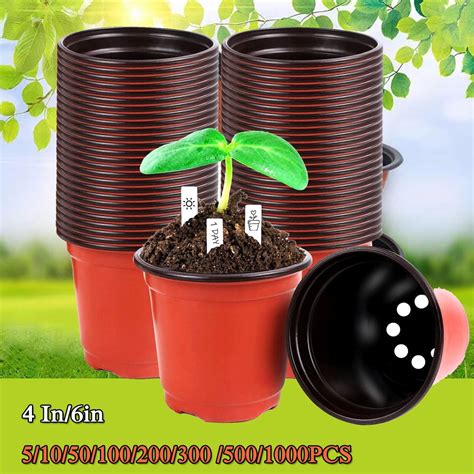 4"/6"Plastic Plants Nursery Pot,Seed Starting Pots - Walmart.com