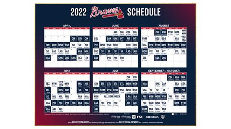 Braves Schedule 2025 Promotional Schedule - Joe MLB Info