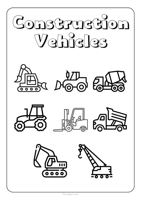 Construction Trucks Coloring Pages
