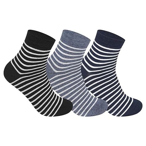 Supersox Men's Striped Compact Combed Cotton Ankle Length Office Wear ...