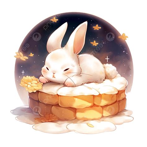 Jade Rabbit Moon Cake Mid Autumn Illustration, Jade Rabbit, Moon Cake ...
