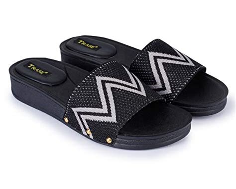TRASE WW Black Slippers Flip Flops for Women - 3 UK : Amazon.in: Fashion