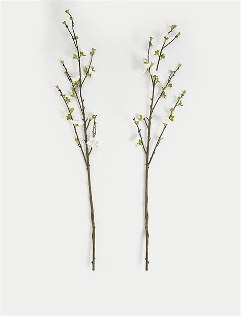 Buy Set of 2 Artificial Blossom Single Stems at Marks & Spencer