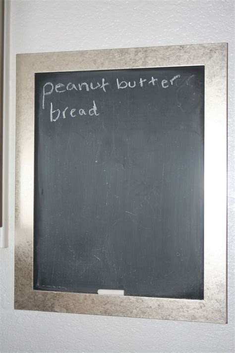 Picture frame with broken glass becomes chalkboard for my kitchen-no ...
