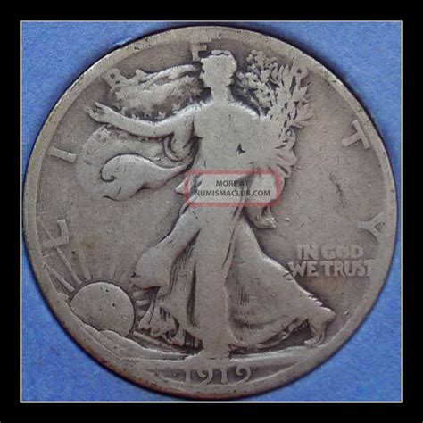 1919 - D Us Walking Liberty Half Dollarf