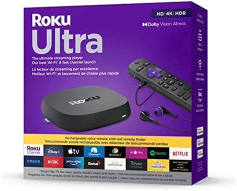Roku Ultra LT (4K/HDR/HD) Streaming Player with Enhanced Voice Remote ...