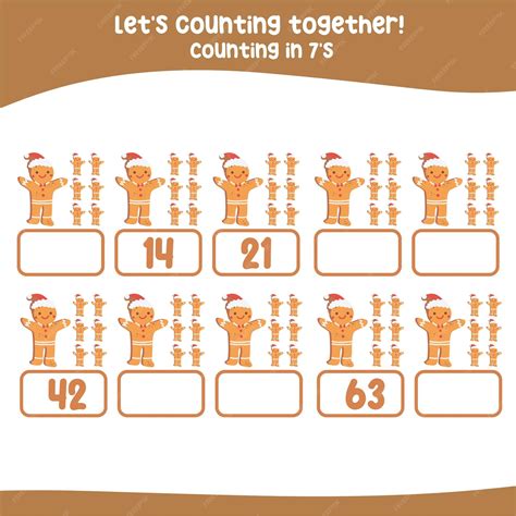 Premium Vector | 348 counting in 7's