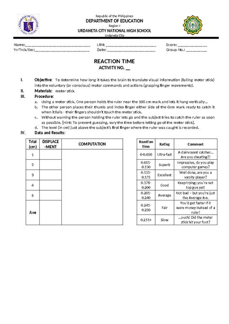 Image result for Reaction Time Activity Drawing
