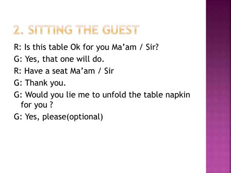 Image result for American Table Service Script