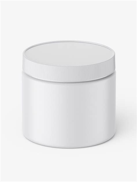 Jar with tampered lid mockup / matt / top view - Mockups Design