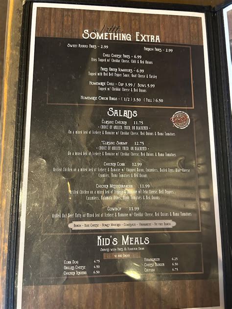 Menu at The Trace Grill restaurant, Ridgeland, 574 US-51 suite f
