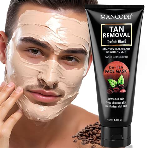 Buy Mancode De-Tan Removal Peel off Face Mask for Men and Women 100ml ...