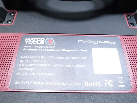 Matco MDMAX4CL Maximus 4.0 Diagnostic Scan Tool / Carline Software 6392