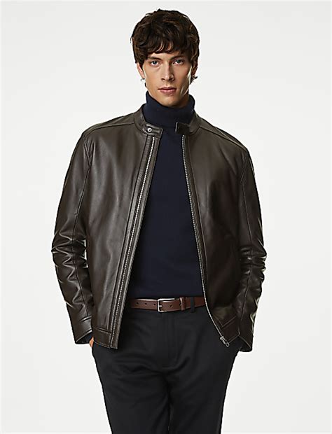 Buy Leather Biker Jacket at Marks & Spencer
