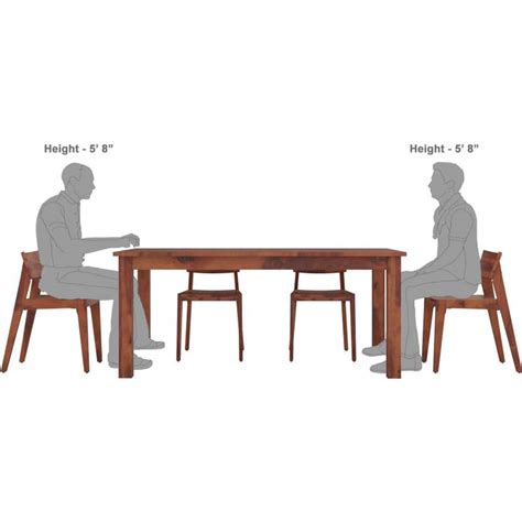 Sheesham Wood Rectangle 6 Seater Dining Table Set (Honey Finish) – Buy ...