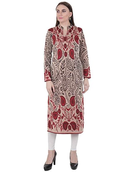 Buy Rosary Women's Winter Wear Jacquard Woolen Full Sleeve Mandarin ...