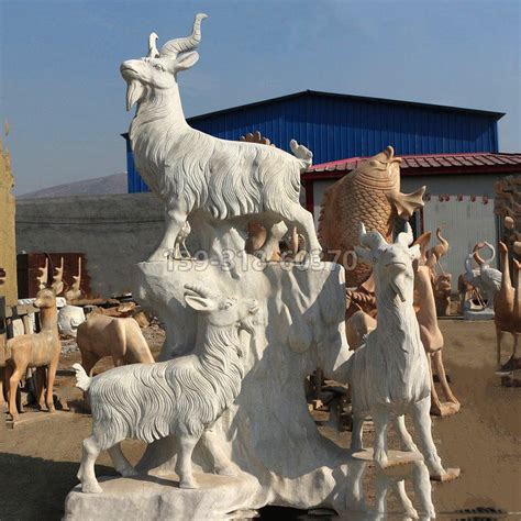 山羊玻璃钢动物景观广场雕塑_玻璃钢雕塑 - 深圳市巧工坊工艺饰品有限公司