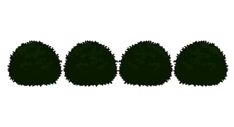 Row of rounded green bushes | Premium AI-generated vector