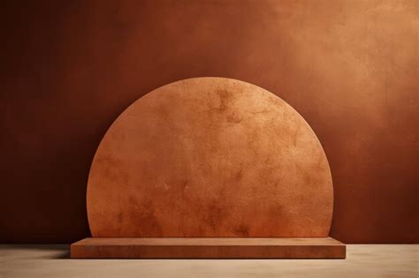 A round piece of art is displayed on a wall | Premium AI-generated image