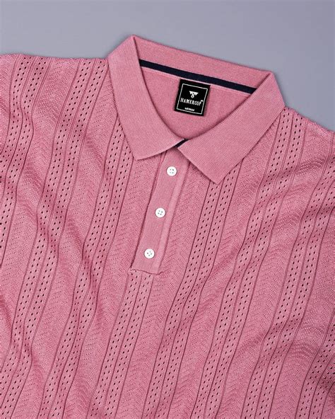 Binasco Onion Pink Cotton Polo T-Shirt – Vibrant Style – Hamercop