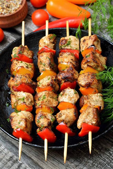 Grilled Chicken On A Stick Recipe - IzzyCooking