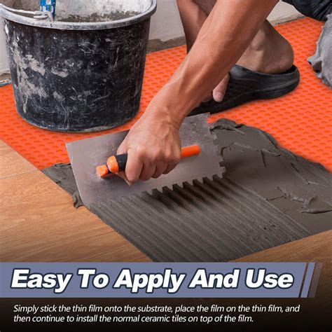 Drydiet 54 Sqft Uncoupling Membrane for Tile, 1/8''(3mm) Thick ...