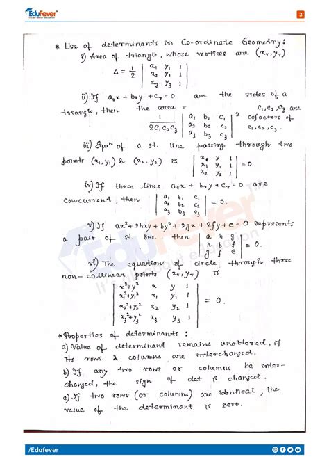 Image result for Class 12 Determinants Notes Handwritten
