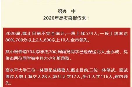 绍兴各高中2023年高考成绩喜报及数据分析