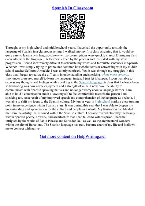 Essays In Spanish | PDF