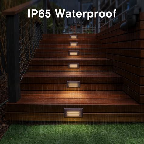 SUNVIE Low Voltage Step Lights Outdoor 5W LED Stair Lights with ...