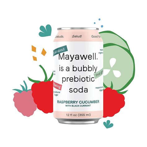 Buy MAYAWELL Bubbly Prebiotic Soda: No Stevia, Supports Gut Health ...