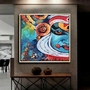 Buy Large Kathakali Face Painting Original Acrylic Art Kerala Art South ...
