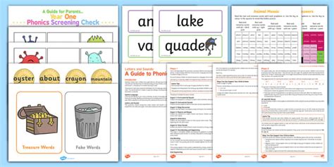 Phonics Screening Check Parents' Information Pack & Home Learning Tasks