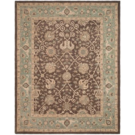 Safavieh Antiquity Dergaz 10 x 14 Wool Brown/Green Indoor Floral ...
