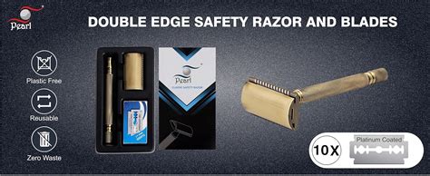 Pearl Shaving Double Edge Close Comb Safety Razor (SS-01 CC (Antique ...