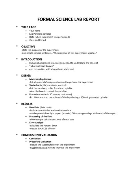 Science Lab Report Template Printables 的图像结果