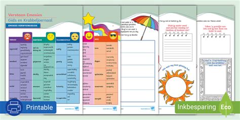 Verstaan Emosies Gids en Krabbeljoernaal (teacher made)