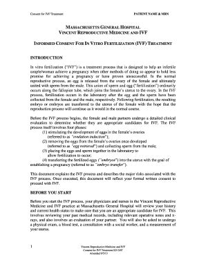 Fillable Online Consent for IVF Treatment Fax Email Print - pdfFiller