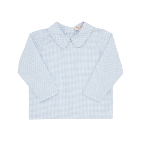 Peter Pan Collar Shirt & Onesie (Long Sleeve Woven) - Barrington Blue – The Beaufort Bonnet Company